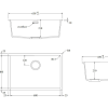 Aura Granite 600mm Single Kitchen Sink Charcoal