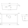 Aura Granite 700mm Single Kitchen Sink Matte Black