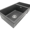 Aura Granite 500/200mm Dual Kitchen Sink Charcoal