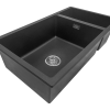 Aura Granite 500/200mm Dual Kitchen Sink Matte Black