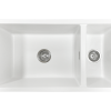 Aura Granite 500/200mm Dual Kitchen Sink Matte White