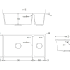 Aura Granite 500/200mm Dual Kitchen Sink Matte White