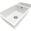 Aura Granite 500/200mm Dual Kitchen Sink Matte White
