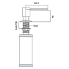 Aspen In-Bench Soap Dispenser Gun Metal