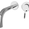 Loft Wall Mounted Basin Mixer with Short Spout Chrome (Small Faceplate)