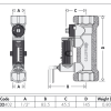 Caleffi Balancing Valve and Flow Meter 15mm