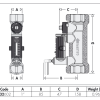 Caleffi Balancing Valve and Flow Meter 25mm