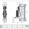 Caleffi Balancing Valve and Flow Meter 40mm