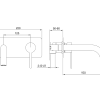 Loft Wall Mounted Basin Mixer with Short Spout Chrome
