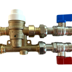 Caleffi 5212 15mm Thermostatic Mixing Valve with Isolators
