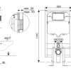 Oxford Pneumatic Slim In Wall Full Frame Cistern