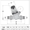 Caleffi 535 Series High Temp Low Lead Pressure Reducing Valve 40mm