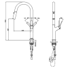 Muse Kitchen mixer extractable brushed stainless
