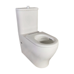 ModSpec Accessible Back To Wall Suite With Single Flap Seat and Raised Button Gloss White