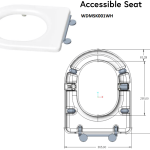 ModSpec Accessible Back To Wall Suite With Single Flap Seat and Raised Button Gloss White