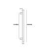 Towel Rail Vertical Single Bar Round 12V 850mm Brushed Gold