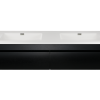 Cabinet 1600mm dbl drawer Black