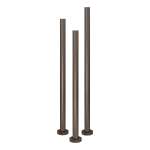 Freestanding Single Towel Bar Round 12V 900mm Gun Metal