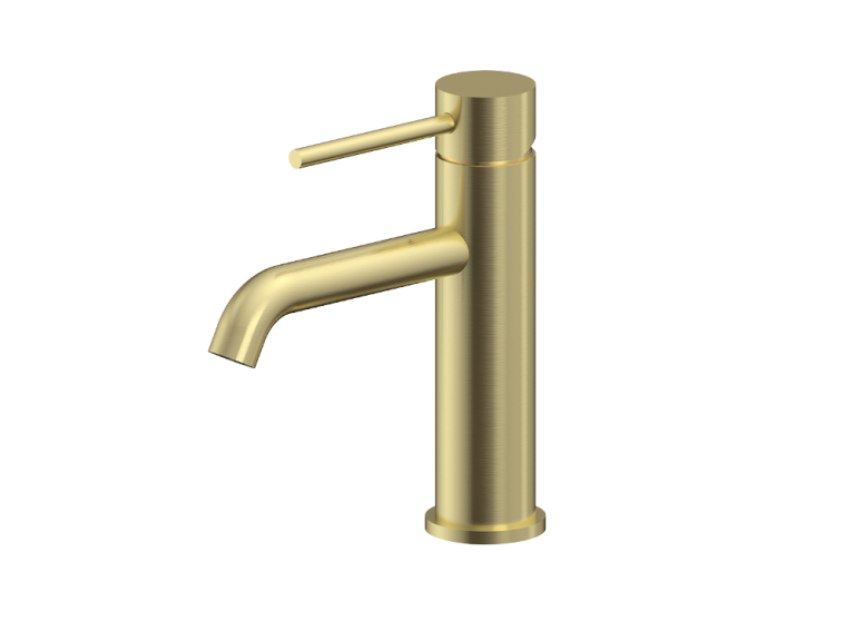 Pioneer Standard Height Basin Mixer Brushed Gold Waterware