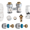 Caleffi valve set bottom entry straight (PeX)