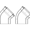 Vaillant 46-65kW 45º flue elbow-pair