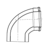 Vaillant 46-65kW 90º flue elbow single