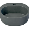 Dunstan Concrete Basin 400 x 324mm With Tap Hole Black Earth