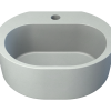 Dunstan Concrete Basin 400 x 324mm With Tap Hole Grey White