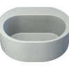 Dunstan Concrete Basin 400 x 324mm Grey White
