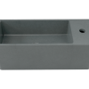 Tussock Concrete Basin 550 x 230mm With Tap Hole Black Earth
