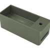 Tussock Concrete Basin 550 x 230mm With Tap Hole Grey Green