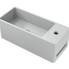 Tussock Concrete Basin 550 x 230mm With Tap Hole Grey White
