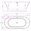 Thames Freestanding Bath 1500mm Matte White (FREE PICK UP AUCKLAND, OTHERWISE FREIGHT COST APPLIES)