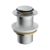 Clikclak Pop-Up Dome Waste Brushed Stainless