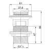 Clikclak Overflow Pop-Up Dome Waste Gunmetal