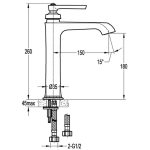 Liberty Tall Basin Mixer Aged Iron