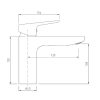 Civic Standard Height Basin Mixer Brushed Stainless