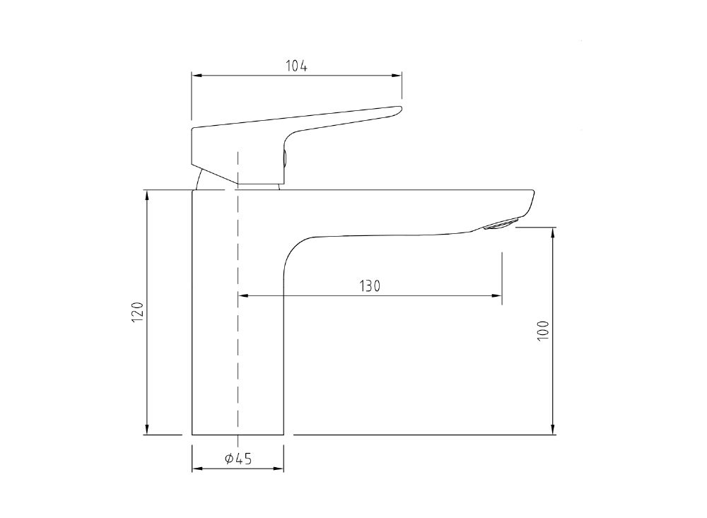 Civic Standard Height Basin Mixer Brushed Stainless