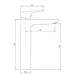 Civic Tall Basin Mixer Gunmetal