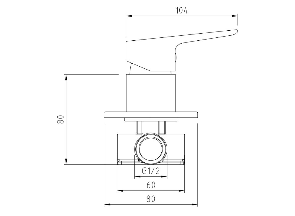 Civic Shower/Bath Mixer Brushed Stainless