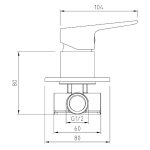 Civic Shower/Bath Mixer Matte Black