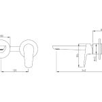 Civic Wall Basin Set Brushed Gold
