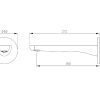 Civic Bath Spout (190mm) Matte Black