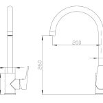 Civic Swivel Kitchen Mixer Brushed Gold