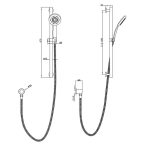Pioneer Slide Rail Set Brushed Bronze