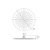 Pioneer Rain Shower and Ceiling Arm Brushed Bronze