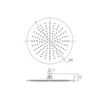 Pioneer Rain Shower and Ceiling Arm Brushed Bronze