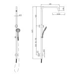 Pioneer Shower Tower Brushed Bronze