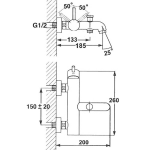 Industry Wall Mounted Bath Mixer Gun Metal