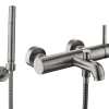 Industry wall mount bath mixer & hand gun metal